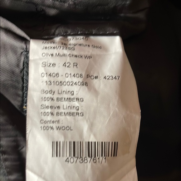 Men's English Tweed Checkered Blazer - Picture 2 of 4